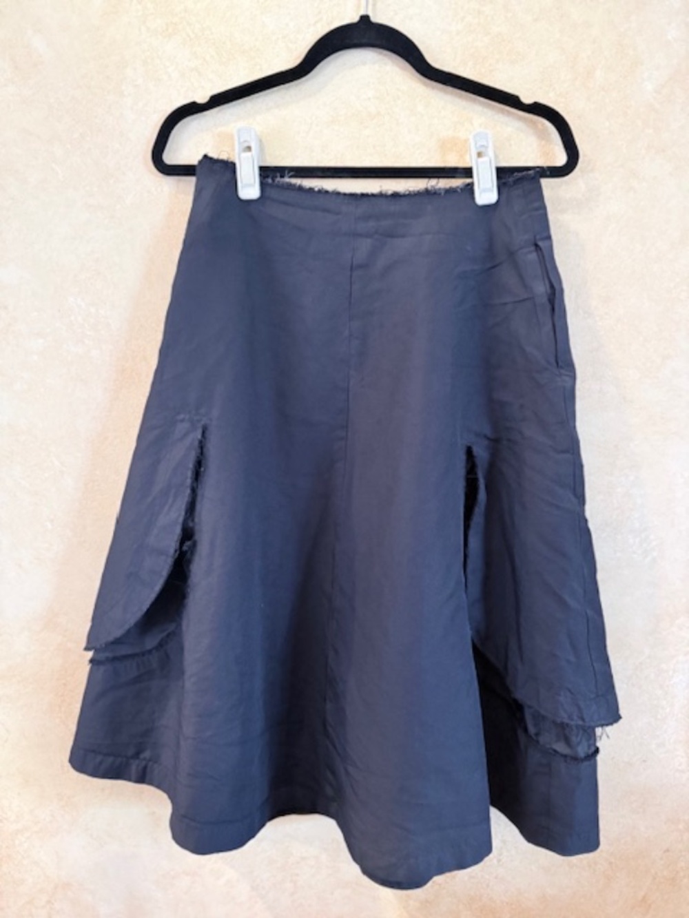 Comme des Garçons Long Skirt Size Small Navy Blue with Pockets, Like New